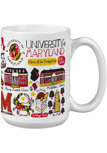 Maryland Terrapins 15oz Julia Gash Ceramic Mug - Red