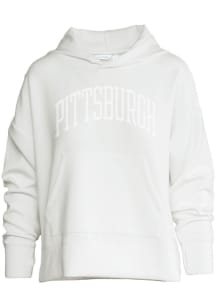 Pittsburgh Womens Ivory Pittsburgh tonal puff ink Hooded Sweatshirt