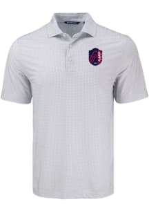 Cutter and Buck St Louis City SC Grey Pike Diamond Dot Big and Tall Polo