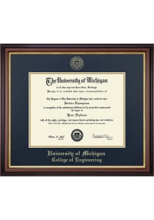 Michigan Wolverines Embossed Regency Gold Michigan Engineering Diploma Frame - Navy Blue