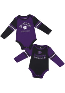 Colosseum K-State Wildcats Baby Purple Snickers LS One Piece