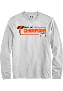 Summit Sportswear Oklahoma State Cowboys White 2025 Big 12 Mens Cross Country Champions Motion Lon..