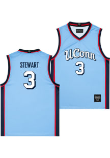 Jaylin Stewart  Campus Ink UConn Huskies Light Blue NIL Script Jersey