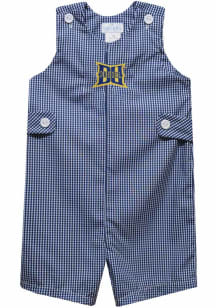 Vive La Fete Drexel Dragons Toddler Navy Blue Gingham Overalls