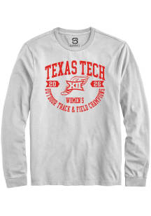Summit Sportswear Texas Tech Red Raiders White Big 12 2026 Women's Outdoor Track & Field Champions..