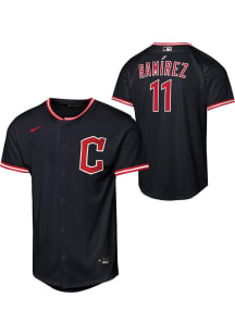 Jose Ramirez  Nike Cleveland Guardians Youth Navy Blue Alt 1 Baseline Jersey