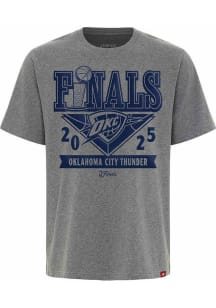 Oklahoma City Thunder Grey 2025 Finals Participant Short Sleeve Fashion T Shirt