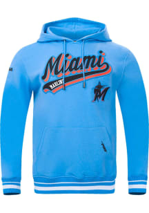 Pro Standard Miami Marlins Mens Light Blue Script Tail Fashion Hood