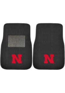 Nebraska Cornhuskers 2 Piece Embroidered Car Mat - Black