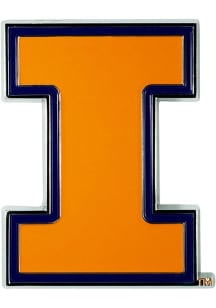 Illinois Fighting Illini Color Car Emblem - Orange