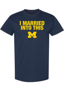 Michigan Wolverines Navy Blue I Married Into This Short Sleeve T Shirt