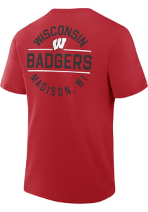 Wisconsin Badgers Red Fast Break Short Sleeve T Shirt