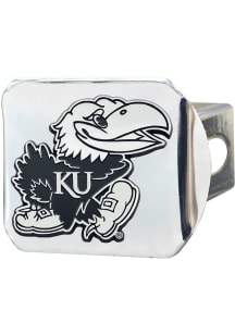 Kansas Jayhawks Chrome Style Car Accessory Hitch Cover