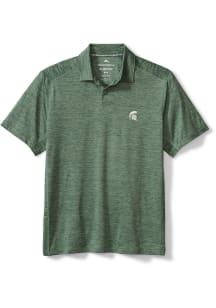 Tommy Bahama Michigan State Spartans Mens Green Delray Short Sleeve Fashion Polo