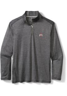 Tommy Bahama Ohio State Buckeyes Mens Charcoal Sport Delray Long Sleeve Qtr Zip Pullover