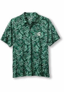 Tommy Bahama Michigan State Spartans Mens Green Tropical Score Short Sleeve Fashion Polo