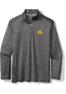 Tommy Bahama Iowa Hawkeyes Mens Charcoal Sport Delray Long Sleeve Qtr Zip Pullover