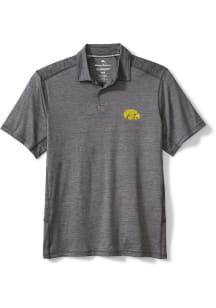 Tommy Bahama Iowa Hawkeyes Mens Charcoal Delray Short Sleeve Fashion Polo