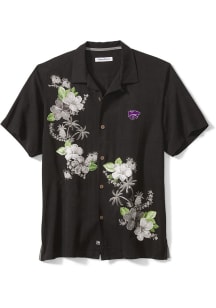 Tommy Bahama K-State Wildcats Mens Black Sport Azule Oasis Short Sleeve Dress Shirt