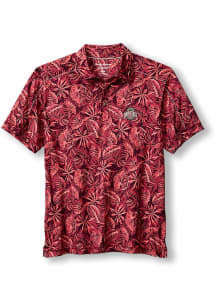 Tommy Bahama Ohio State Buckeyes Mens Red Tropical Score Short Sleeve Fashion Polo