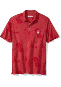 Tommy Bahama Indiana Hoosiers Mens Red Miramar Blooms Short Sleeve Fashion Polo