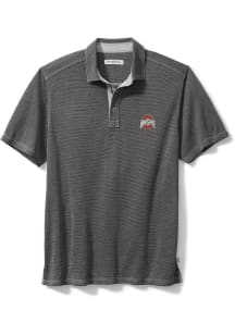 Tommy Bahama Ohio State Buckeyes Mens Grey Sport Paradiso Cove Short Sleeve Fashion Polo