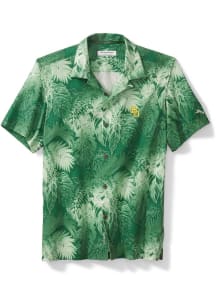 Tommy Bahama Baylor Bears Mens Green Sport Bahama Coast Luminescent Fronds Camp Short Sleeve Dress..
