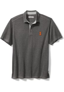 Tommy Bahama Illinois Fighting Illini Mens Charcoal Sport Paradiso Cove Short Sleeve Fashion Polo
