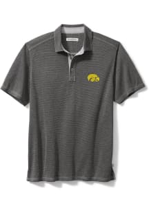 Tommy Bahama Iowa Hawkeyes Mens Black Sport Paradiso Cove Short Sleeve Fashion Polo