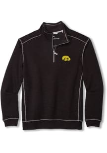 Tommy Bahama Iowa Hawkeyes Mens Black Tobago Long Sleeve Qtr Zip Pullover