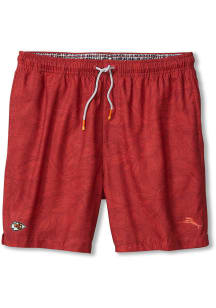 Tommy Bahama Kansas City Chiefs Mens Red SPORT NAPLES LAYERED LEAVES Swim Trunks