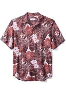 Tommy Bahama Arizona State Sun Devils Mens Maroon Sport Coconut Point Playa Flor Short Sleeve Dres..