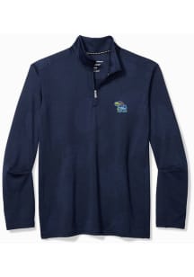Tommy Bahama Kansas Jayhawks Mens Blue Sport Delray Frond Long Sleeve Qtr Zip Pullover