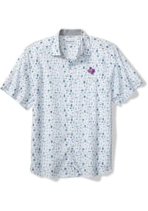 Tommy Bahama Texas Rangers Mens Light Blue NOVA WAVE RIPTIDE RALLY CAMP Short Sleeve Dress Shirt
