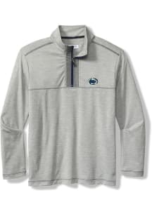 Tommy Bahama Penn State Nittany Lions Mens Grey High Score Long Sleeve Qtr Zip Pullover