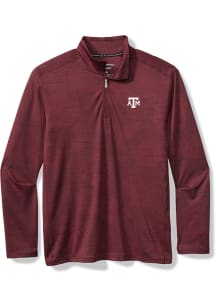 Tommy Bahama Texas A&M Aggies Mens Maroon Sport Delray Frond Long Sleeve Qtr Zip Pullover
