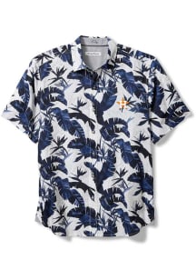 Tommy Bahama Houston Astros Mens Navy Blue SUNNYVALE BLOOMS CAMP Short Sleeve Dress Shirt
