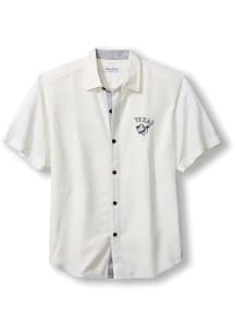 Tommy Bahama Texas Rangers Mens White Sport Coconut Point Palm Vista Design Short Sleeve Dress Shi..