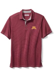 Tommy Bahama Minnesota Golden Gophers Mens Maroon Sport Paradiso Cove Short Sleeve Fashion Polo