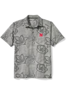 Tommy Bahama Nebraska Cornhuskers Mens Grey Sport Delray Fresco Short Sleeve Fashion Polo