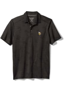 Tommy Bahama Minnesota Vikings Mens Grey Palm Coast Palmera Short Sleeve Fashion Polo