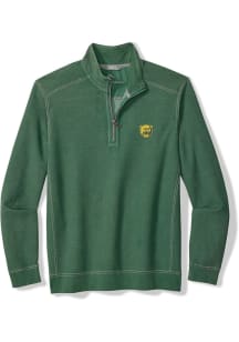 Tommy Bahama Baylor Bears Mens Green Montego Bay Long Sleeve Qtr Zip Pullover