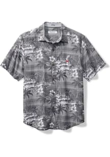 Tommy Bahama Cincinnati Bearcats Mens Black Sport Coconut Point Isla Palmetta Short Sleeve Dress S..