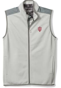 Tommy Bahama Indiana Hoosiers Mens Grey TURF AND TREK FZ Sleeveless Jacket