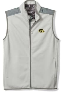Tommy Bahama Iowa Hawkeyes Mens Grey TURF AND TREK FZ Sleeveless Jacket