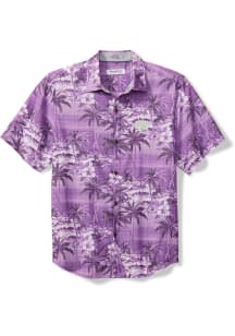 Tommy Bahama K-State Wildcats Mens Purple Sport Coconut Point Isla Palmetta Short Sleeve Dress Shi..