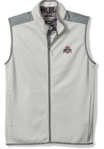 Tommy Bahama Ohio State Buckeyes Mens Grey TURF AND TREK FZ Sleeveless Jacket