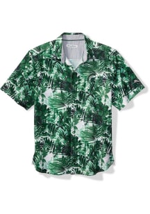 Tommy Bahama Michigan State Spartans Mens Green Sport Electric Blooms Camp Short Sleeve Dress Shir..