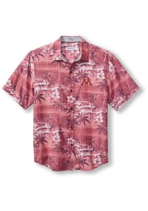 Tommy Bahama Minnesota Golden Gophers Mens Maroon Sport Coconut Point Isla Palmetta Short Sleeve D..