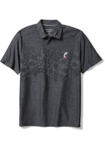 Tommy Bahama Cincinnati Bearcats Mens Charcoal Hibiscus Border Polo Short Sleeve Fashion Polo